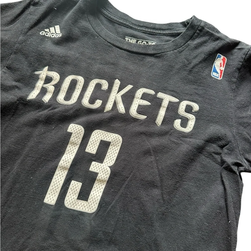{Adidas} Houston Rockets Harden Black Go-To Tee